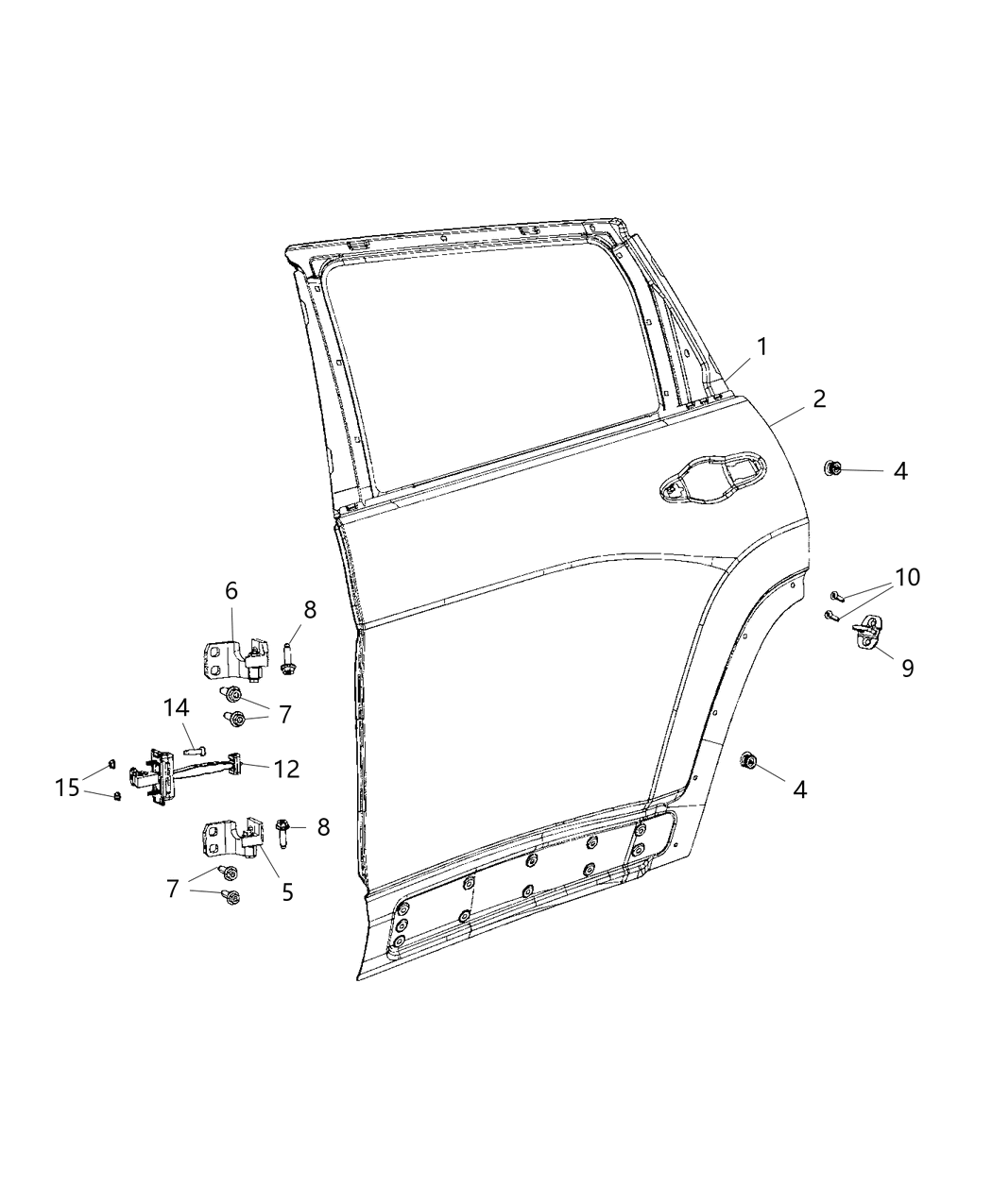 Mopar 68103032AB Check-Rear Door