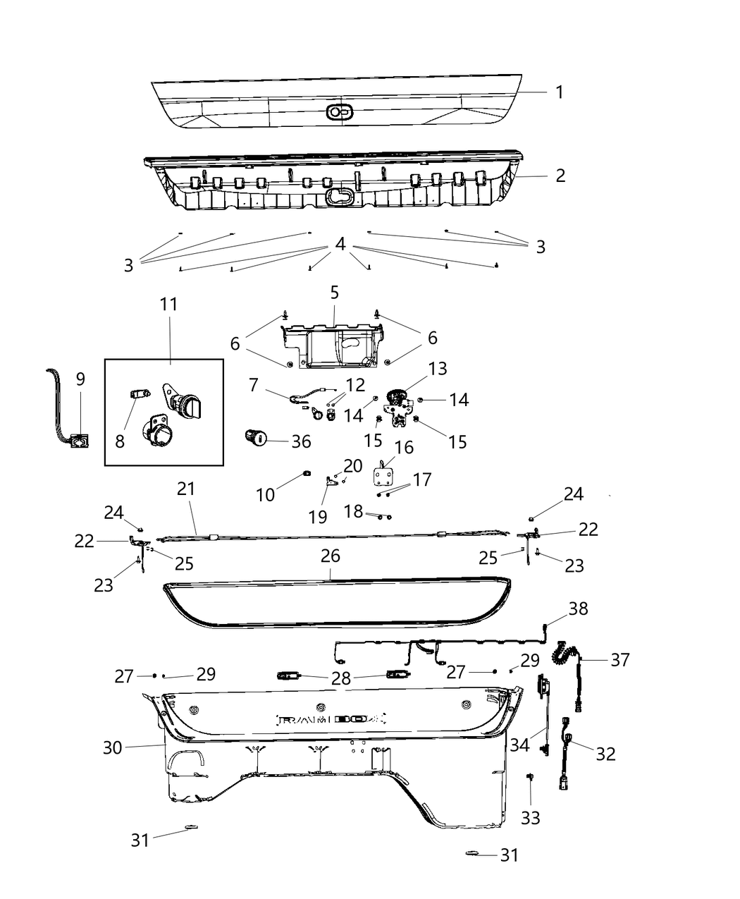 Mopar 68403087AB Gasket-Lock Cylinder