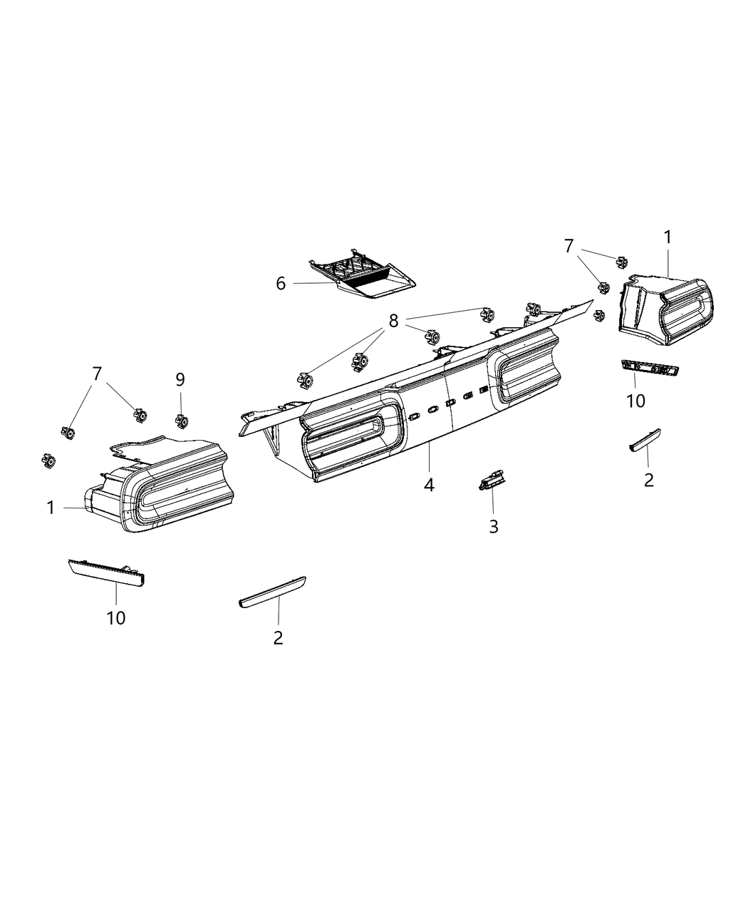 Mopar 68195784AF Lamp-Tail Stop Backup