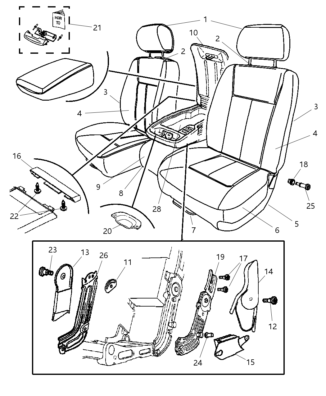 Mopar 1RQ561D5AA Seat Back-Front