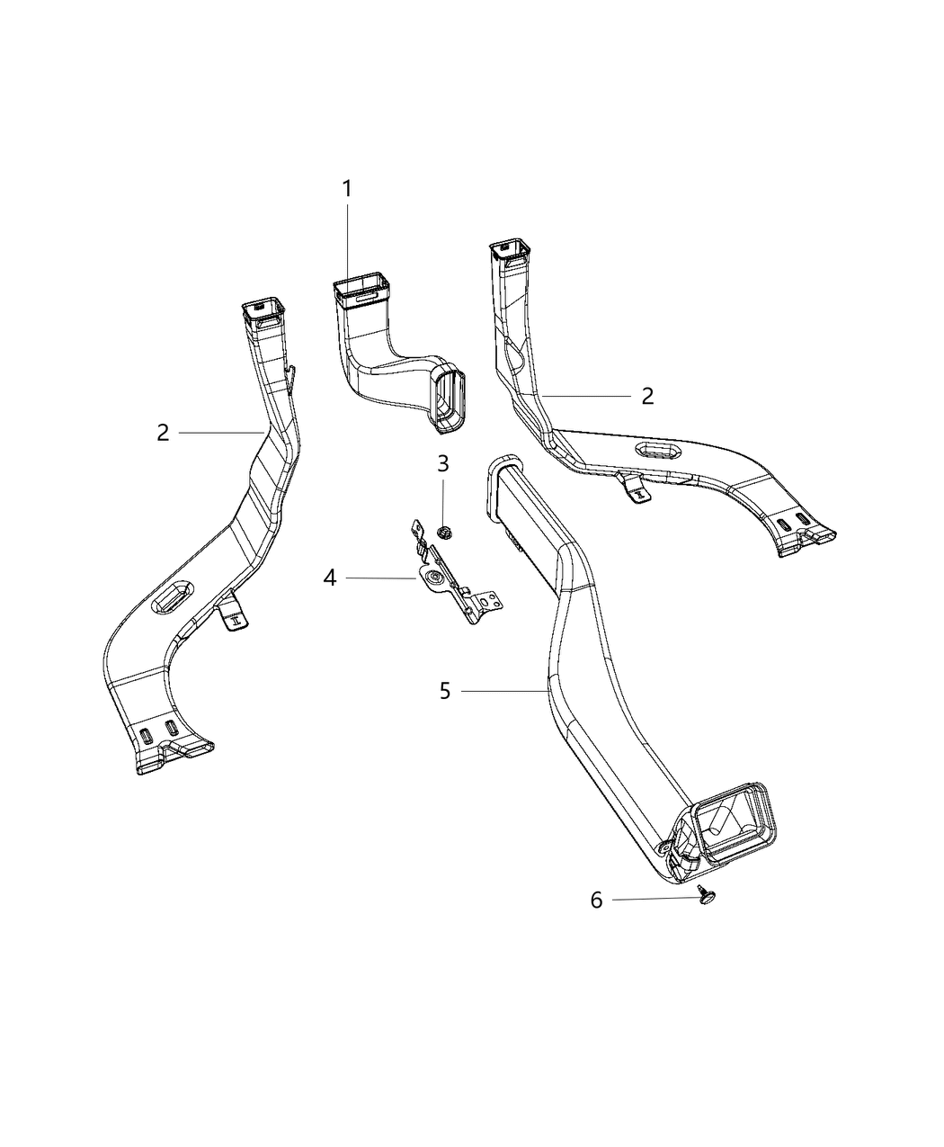 Mopar 68093308AA Duct-Floor Console