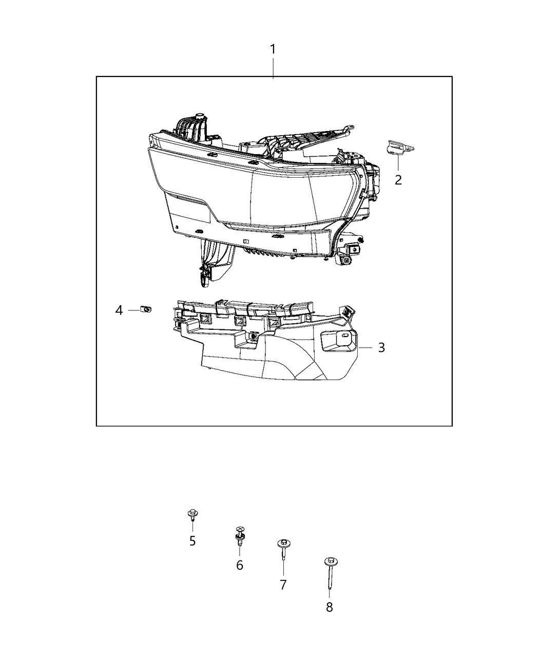 Mopar 68316085AD Headlamp