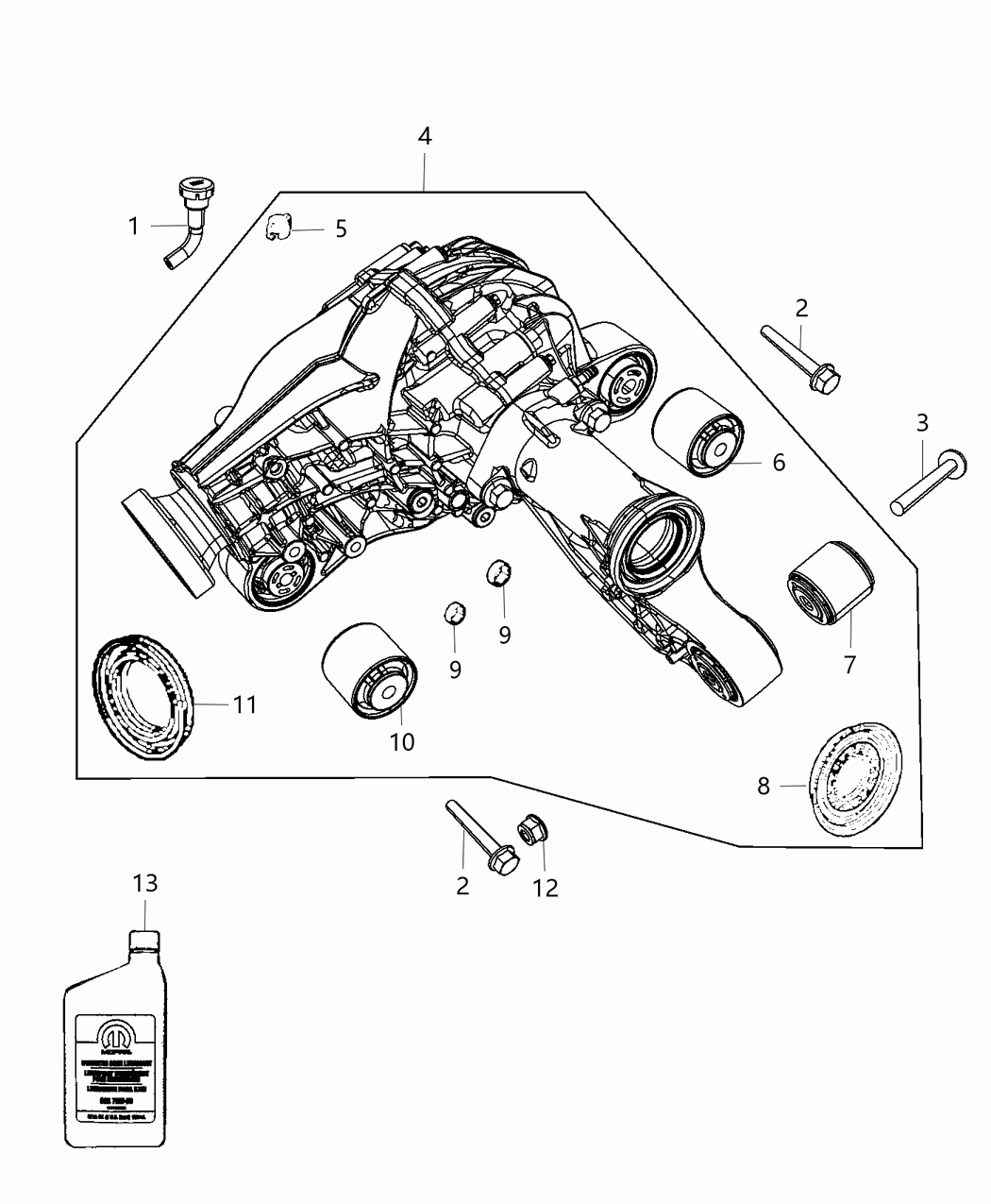 Mopar 68191862AA Different-Front Axle