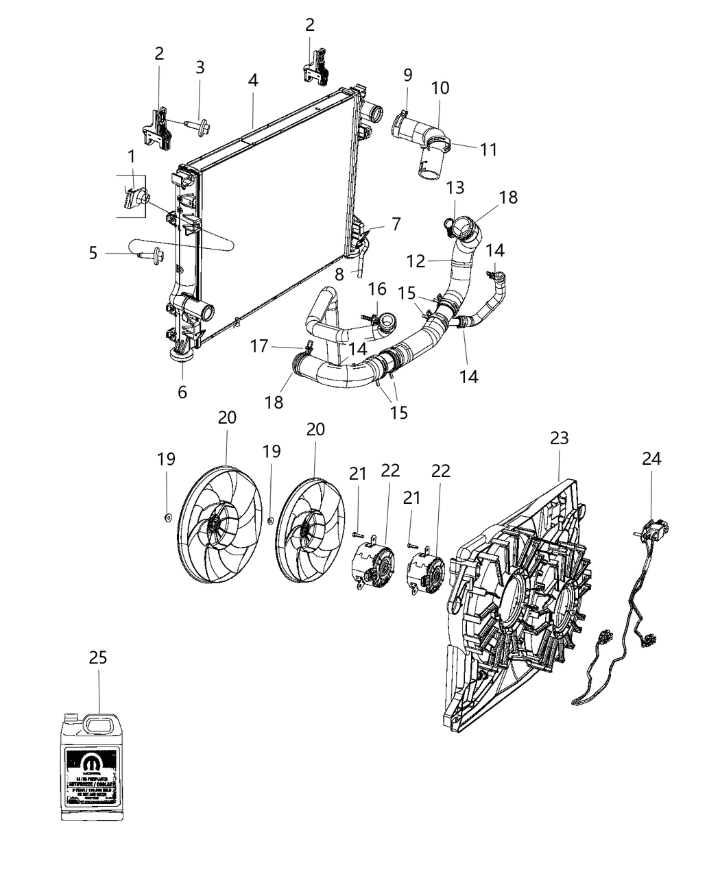 Mopar 68248846AD Hose-Radiator Outlet