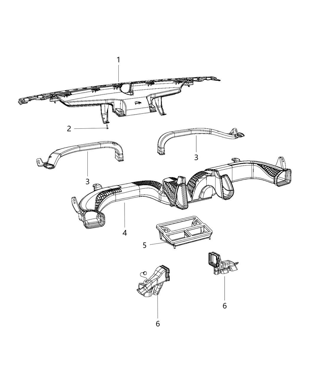 Mopar 68103278AC Duct-Floor