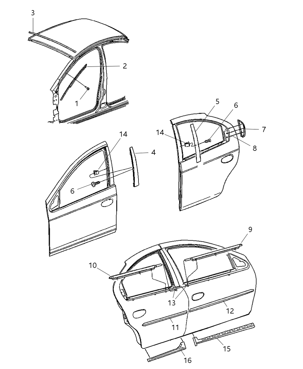 Mopar 5008339AD Clip-Weatherstrip