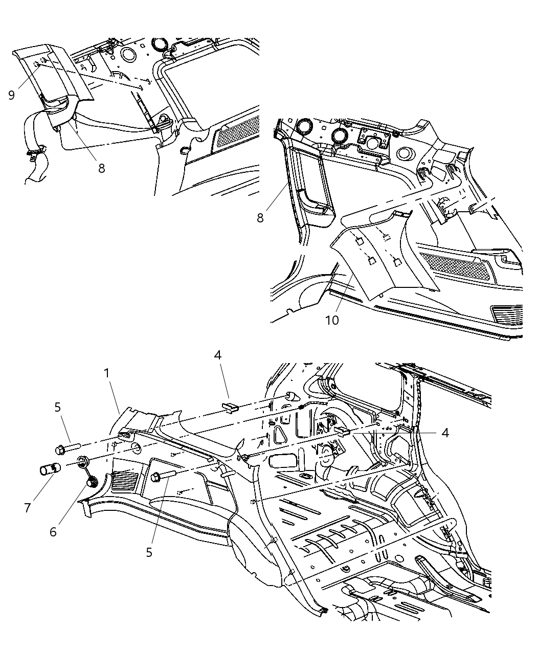 Mopar 5HS35BDXAD Panel-C Pillar