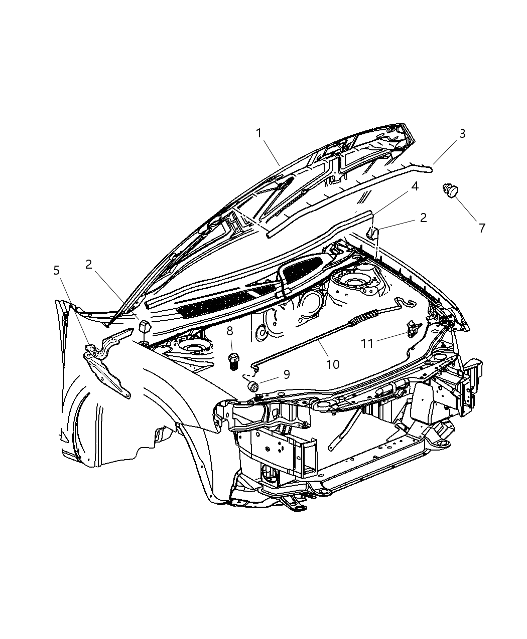 Mopar 4814822AD Hood Prop