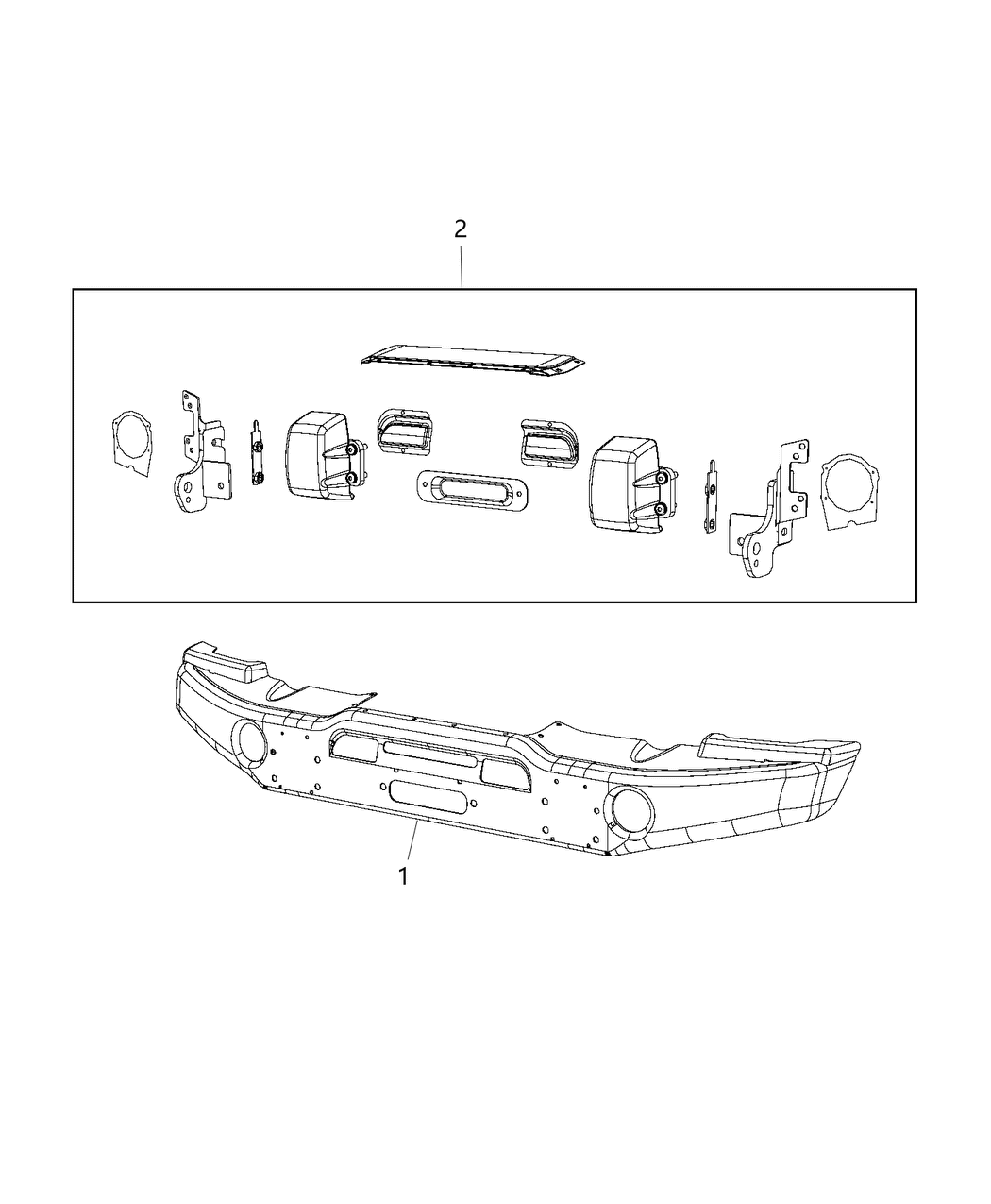 Mopar 68159377AC Mounting Kit-Front Bumper