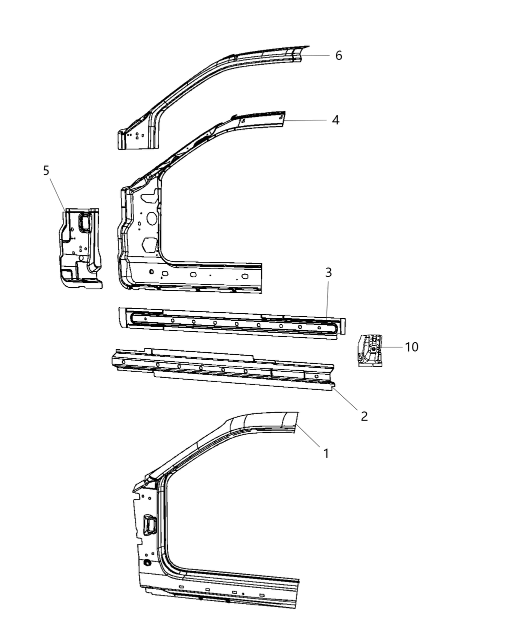 Mopar 68043534AL Panel-Body Side Aperture Front