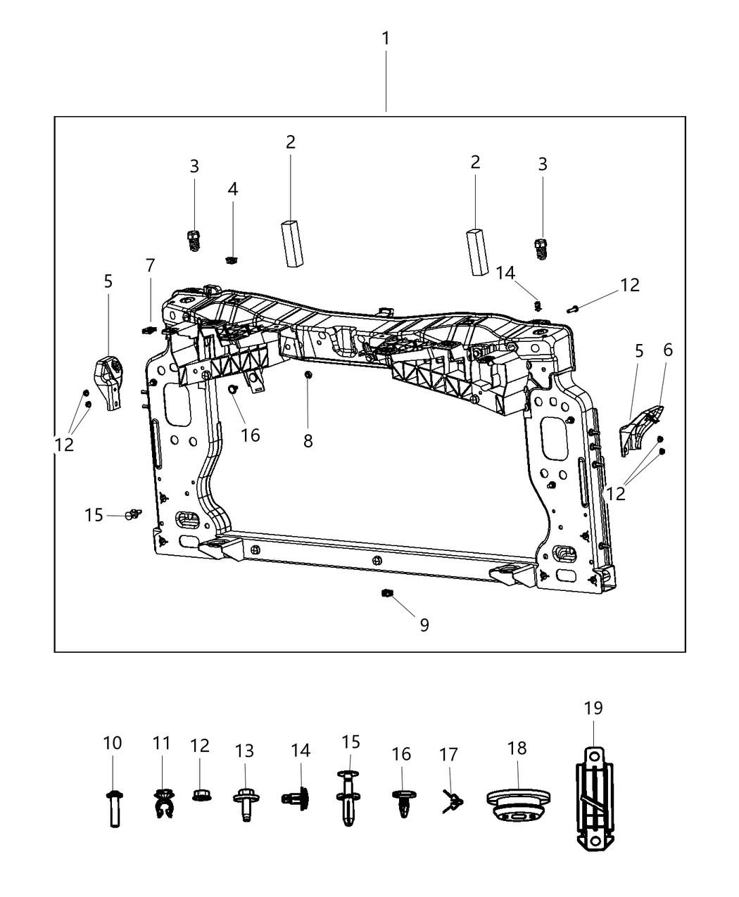 Mopar 68214629AA Panel-Carrier