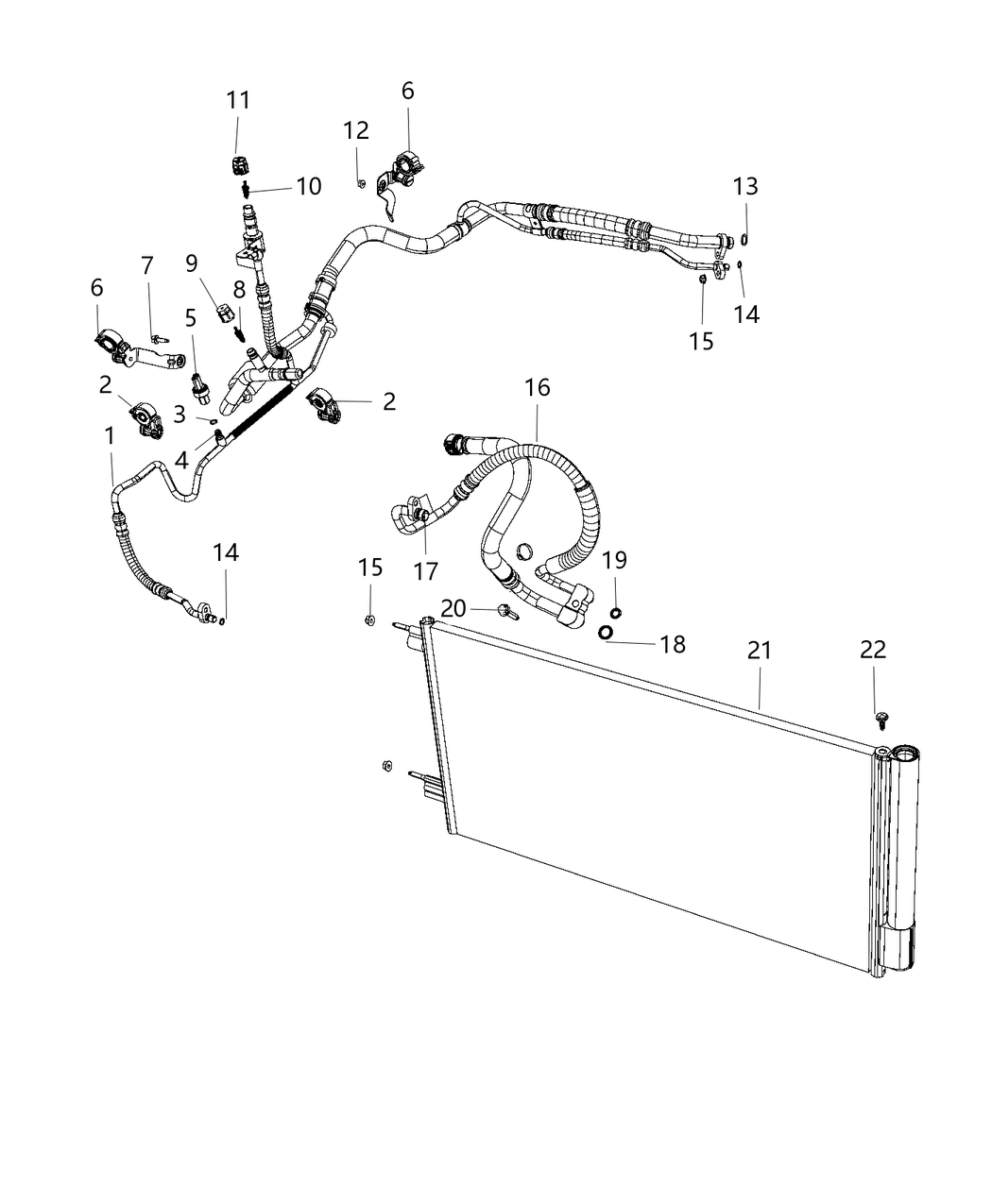 Mopar 68302519AC Line-A/C Suction And Liquid