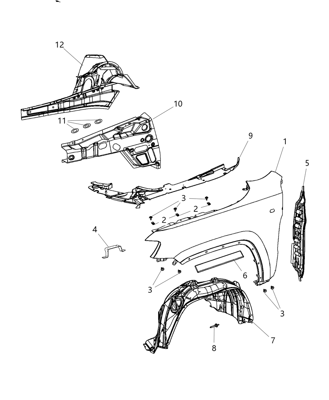 Mopar 57010368AH SILENCER-WHEELHOUSE Inner