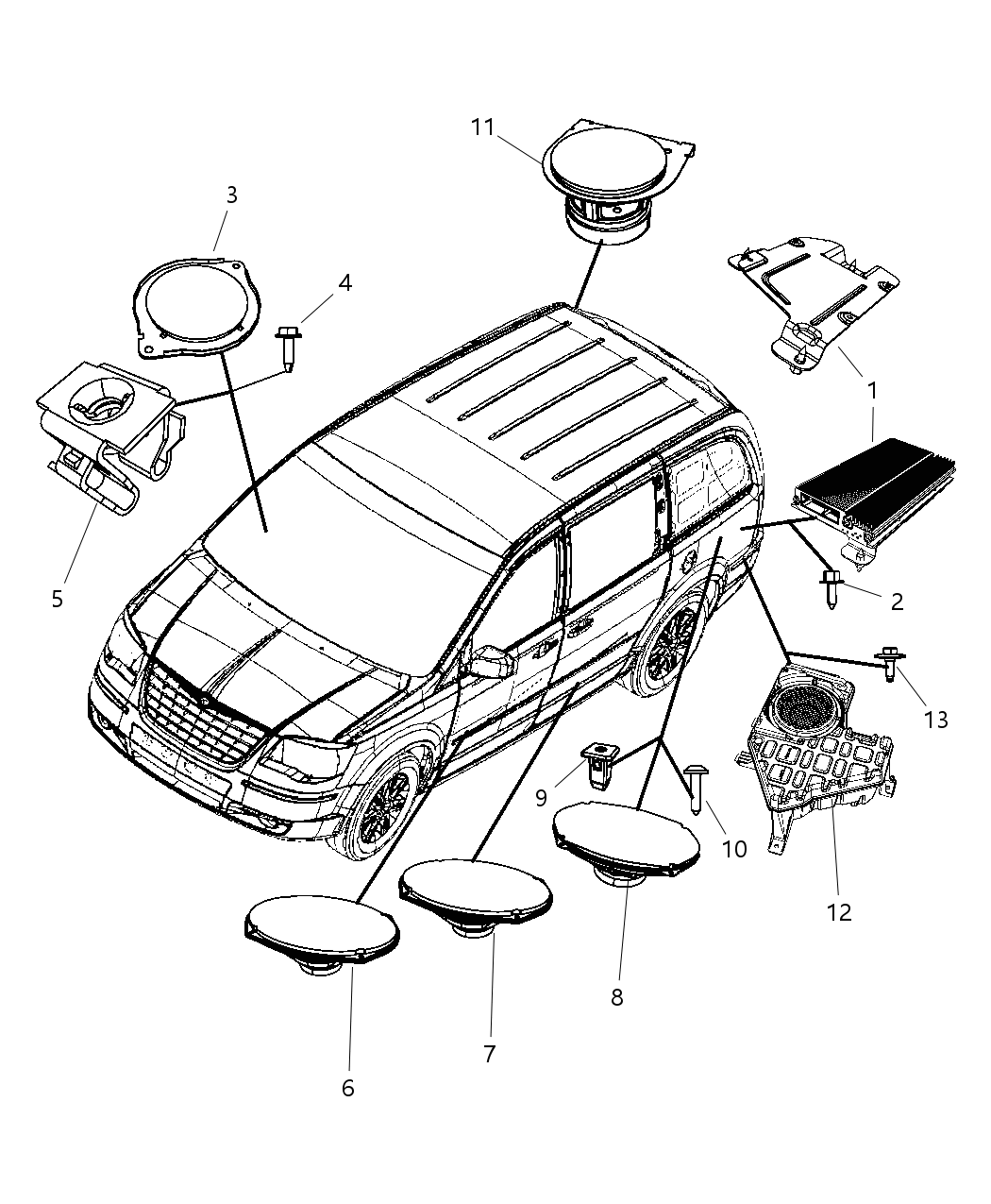 Mopar 5107087AE Speaker-Sub WOOFER