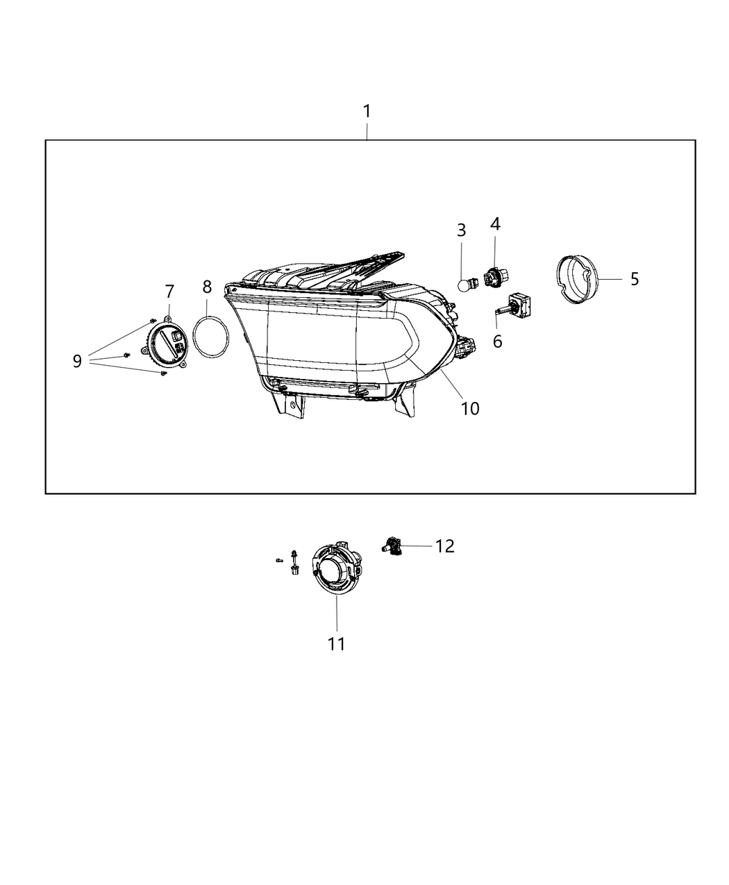 Mopar 68261178AD Headlamp