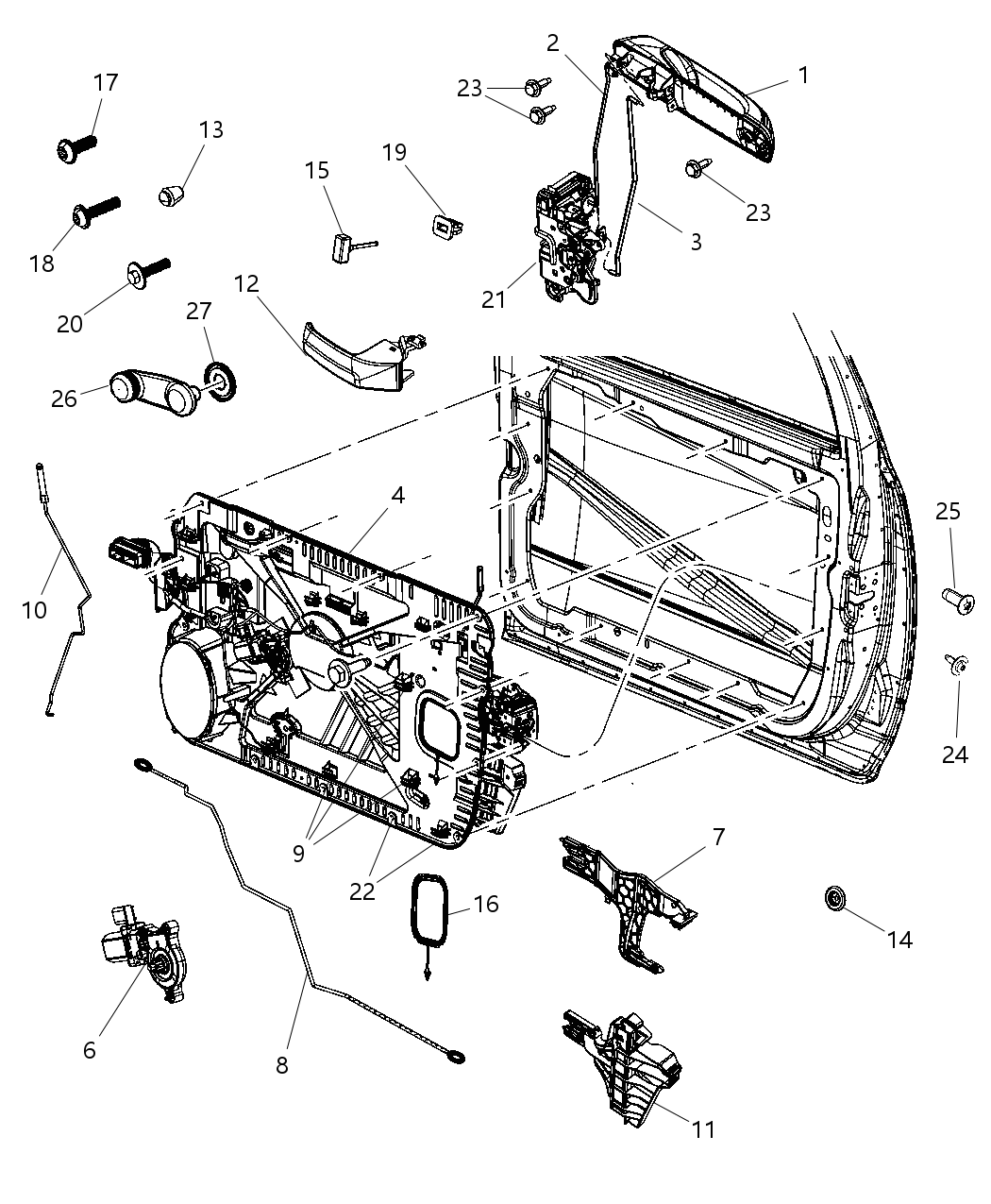 Mopar 55112385AB Handle-Exterior Door