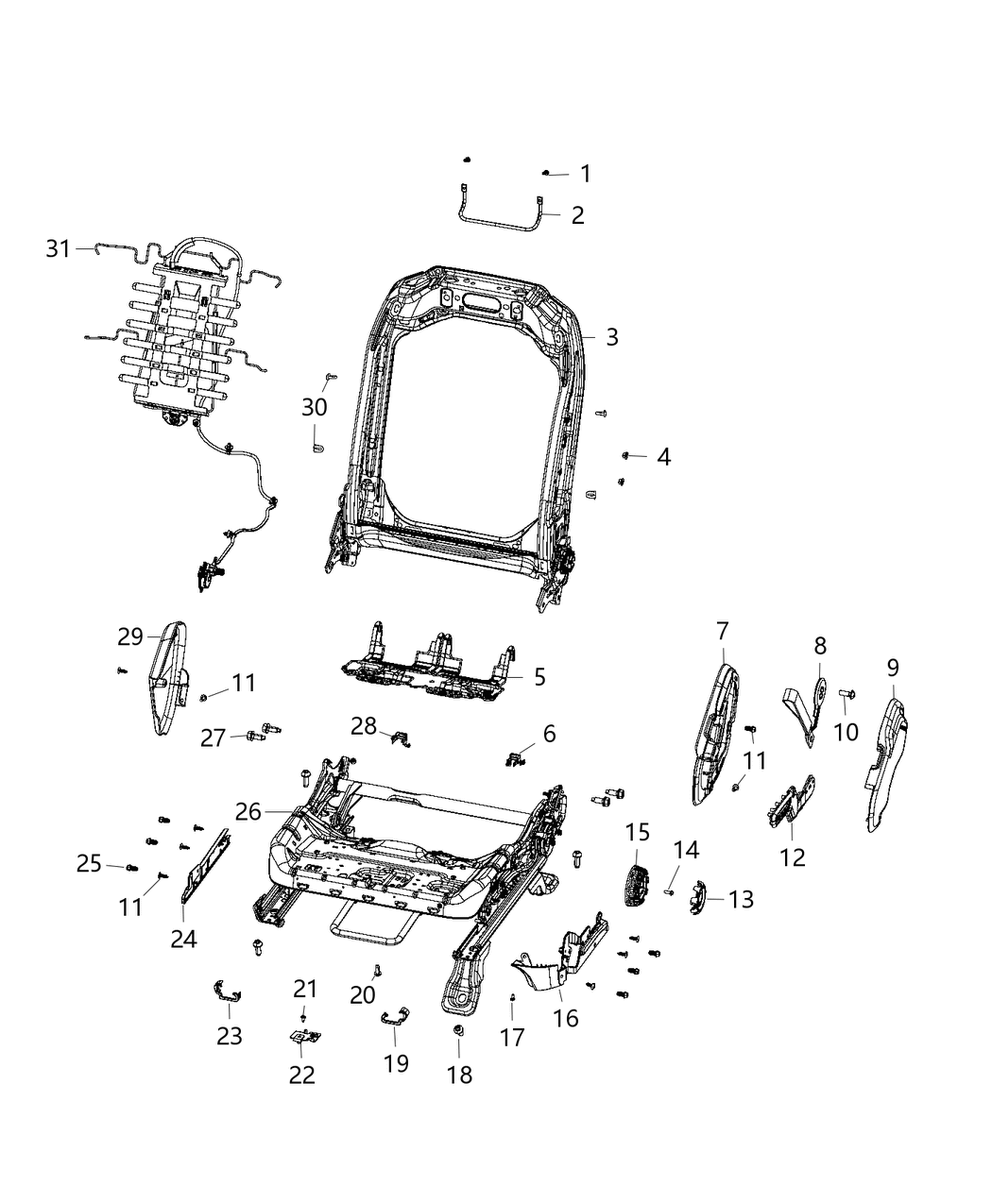 Mopar 68276602AG Front Seat Cushion