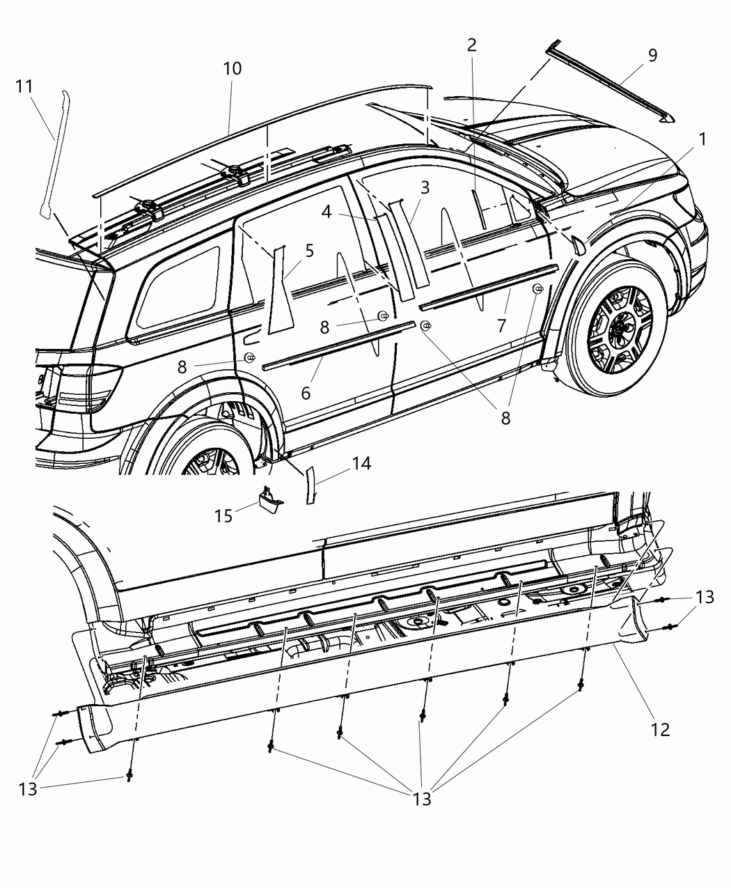 Mopar 68219748AB CLADDING-SILL