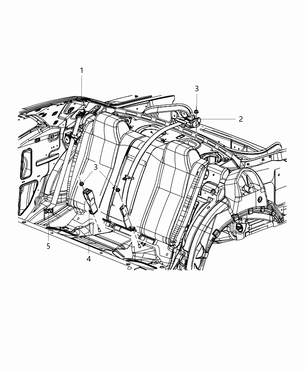 Mopar 5UZ231R5AA Belt Assembly-RETRACTOR