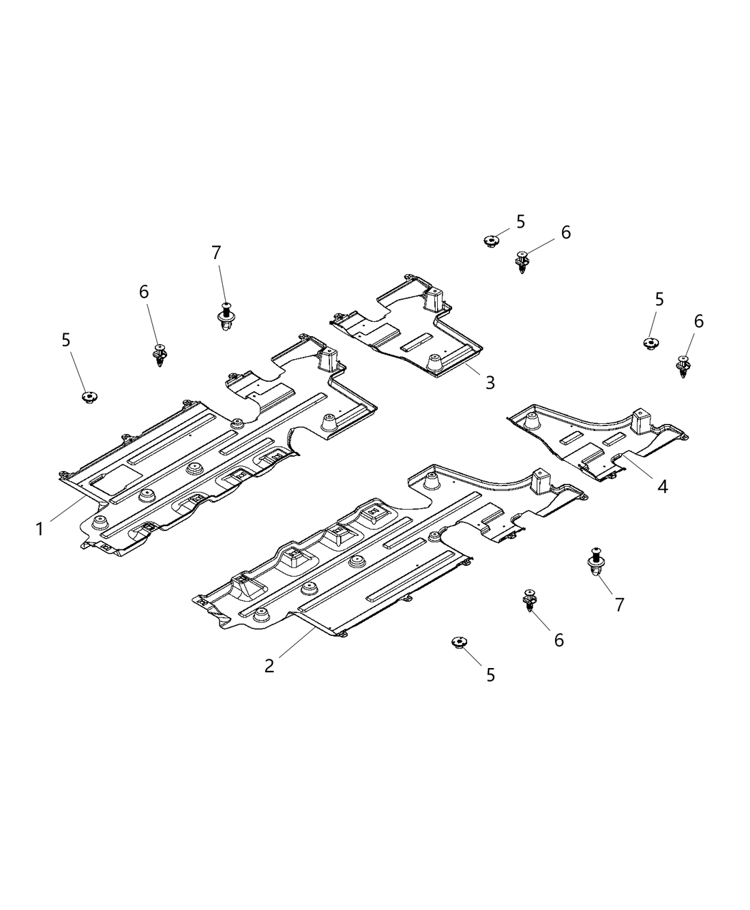 Mopar 68517210AA Shield-Floor Pan