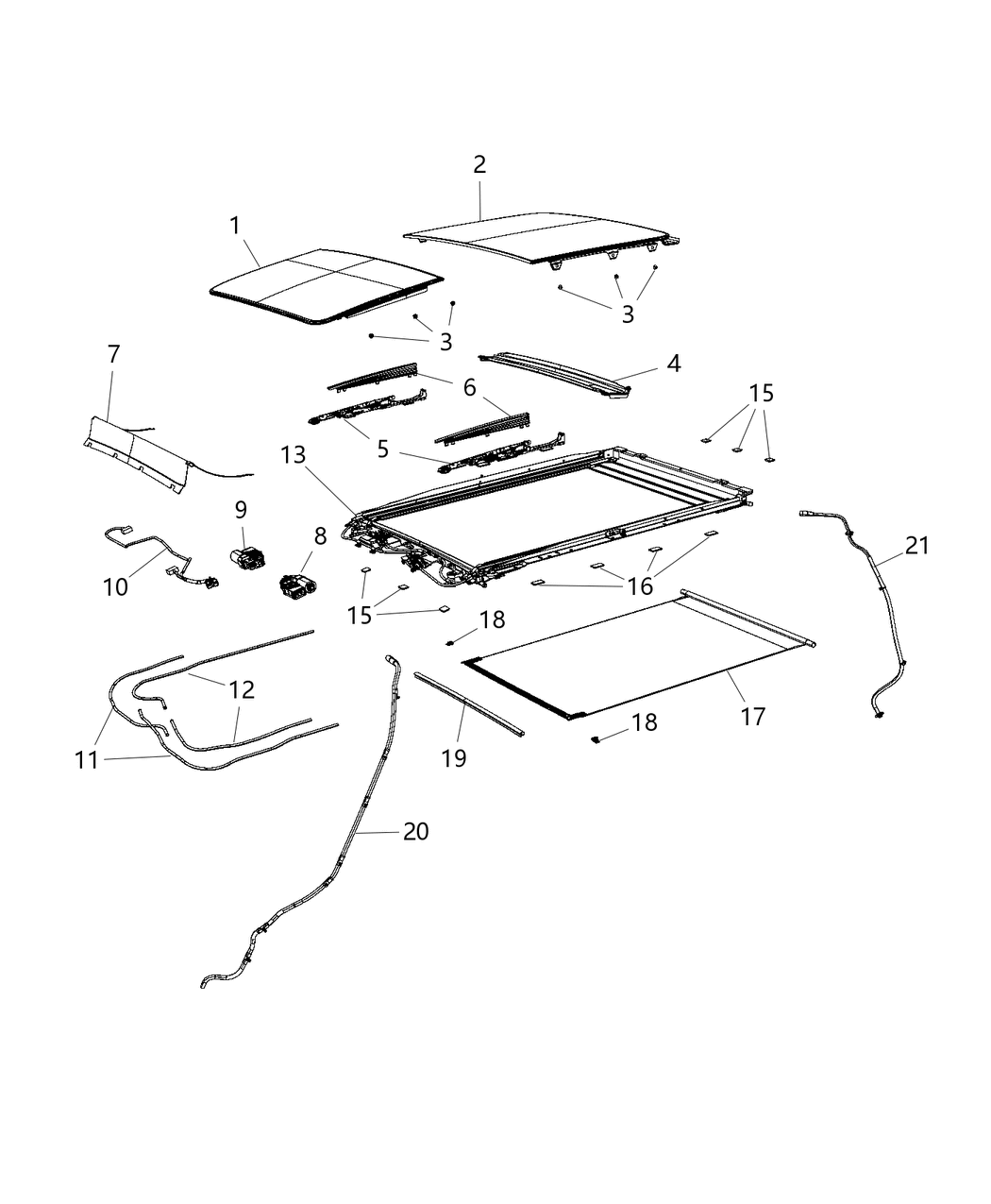 Mopar 68081054AB Motor-SUNROOF