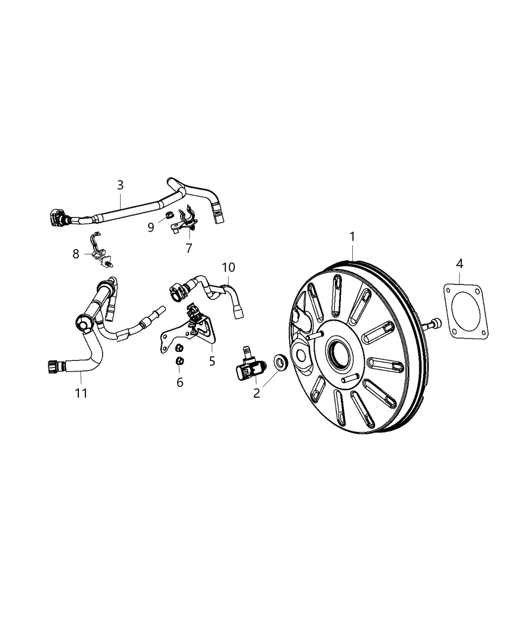 Mopar 68082161AE Hose-Brake Booster Vacuum