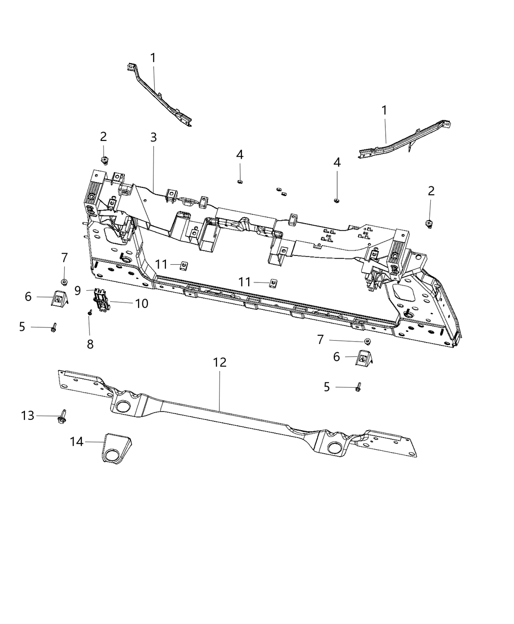 Mopar 68243736AE Panel-Radiator Closure