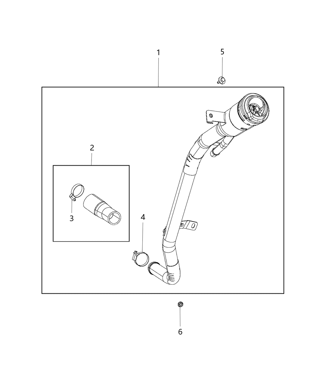 Mopar 57009154AE Tube-Fuel Filler