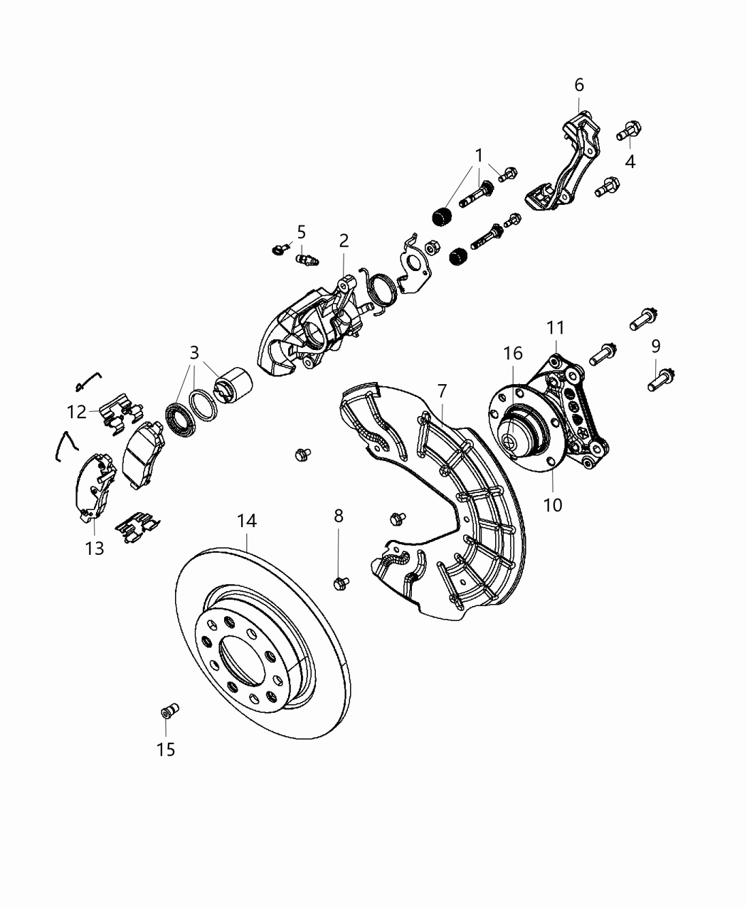 Mopar 68082150AC Brake Hub And Bearing