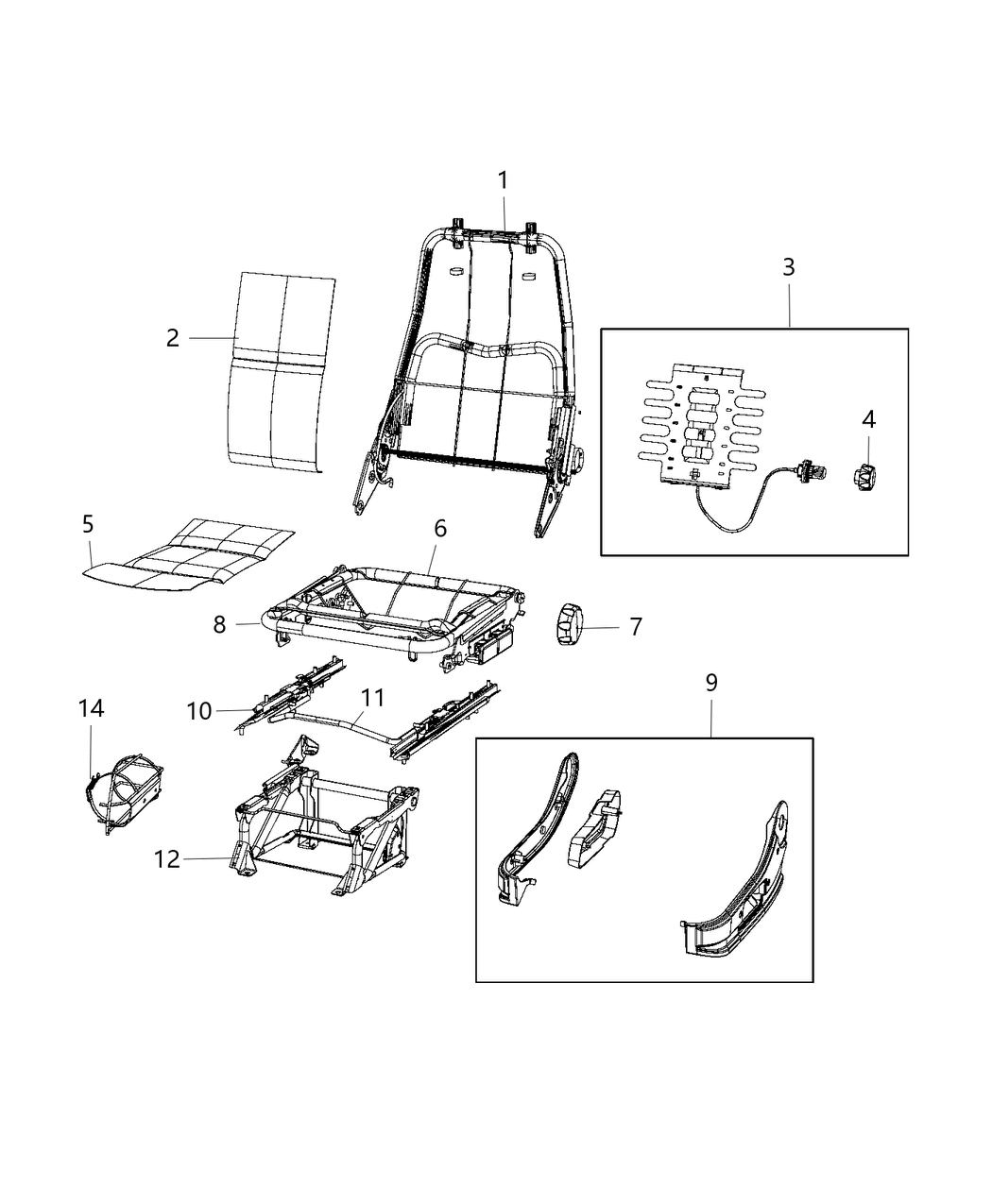 Mopar 5SF70JXWAA Knob-Seat RECLINER