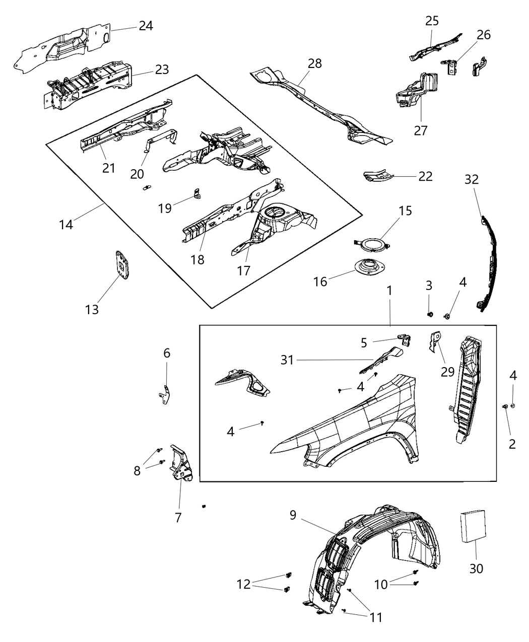 Mopar 68395845AA Shield-WHEELHOUSE