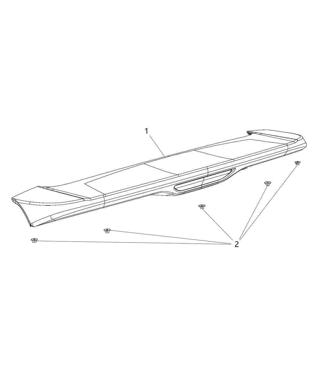 Mopar 1VN50JSCAD Spoiler-LIFTGATE