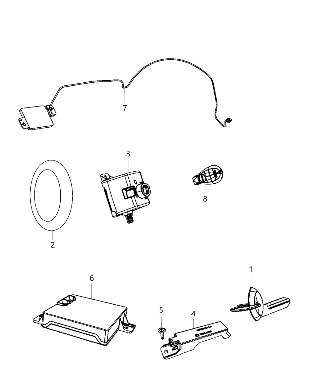 Mopar 68065943AF Receiver-Passive Entry