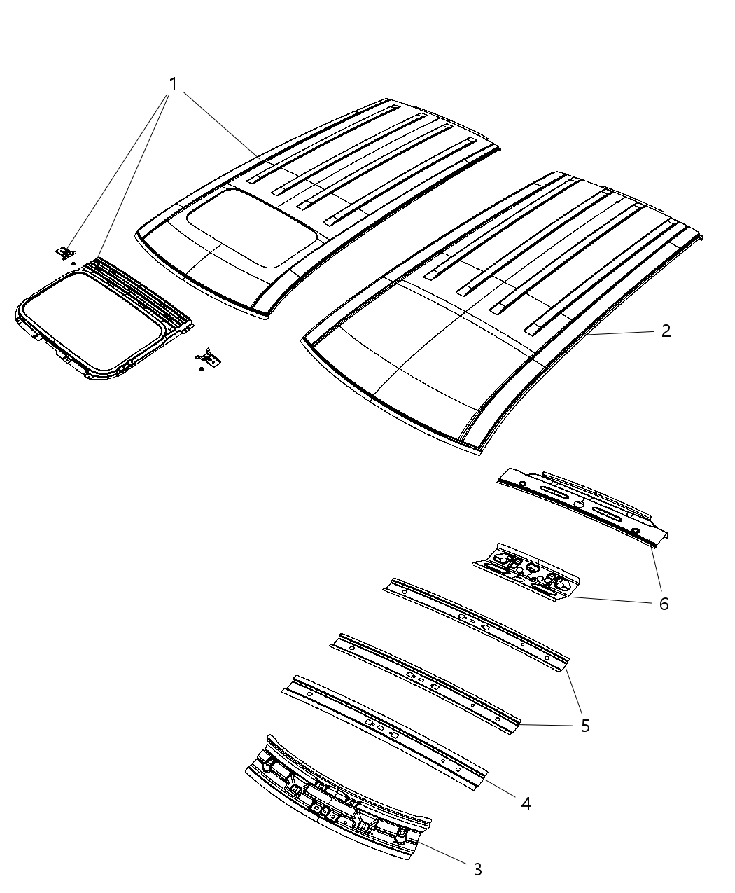 Mopar 68035443AA Roof