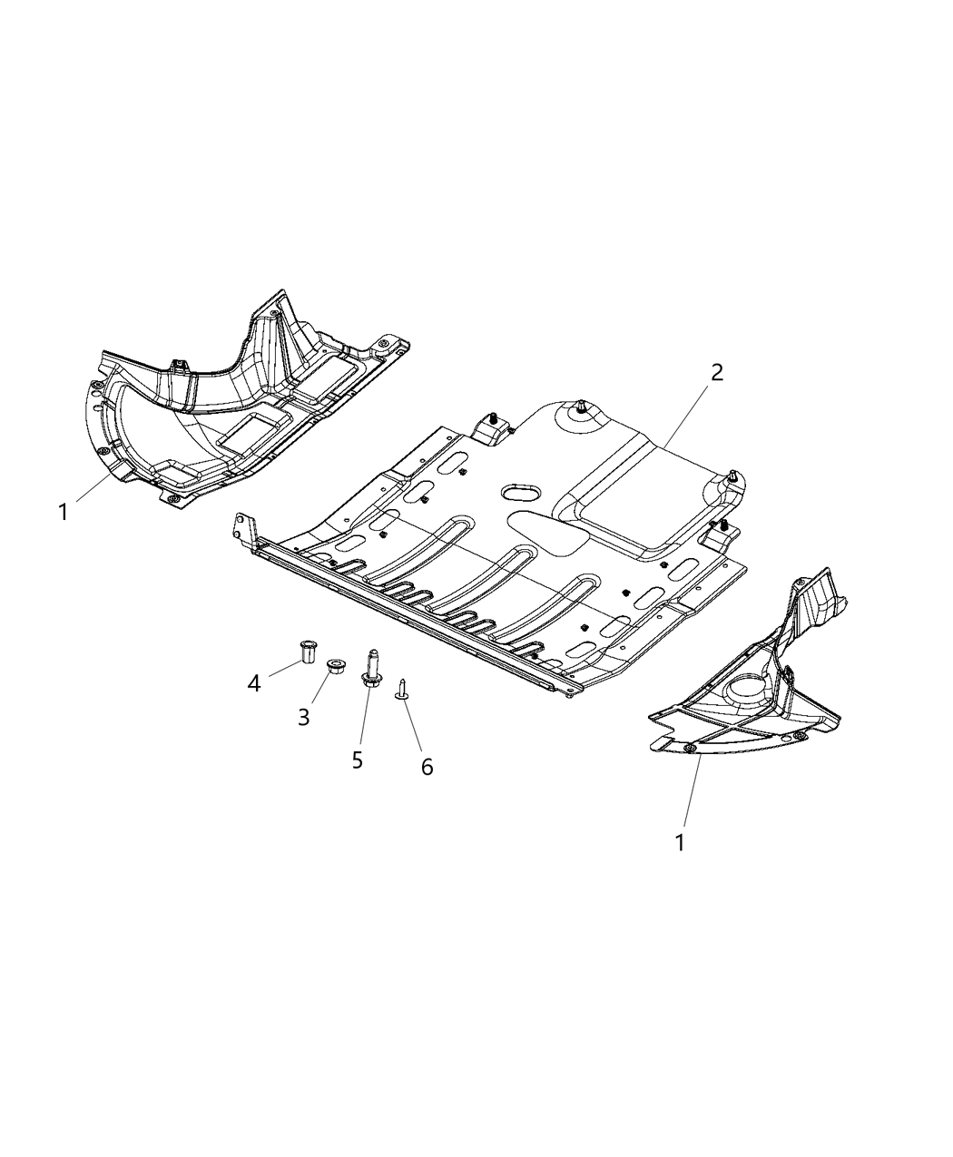 Mopar 68163987AA Belly Pan-Extension Front