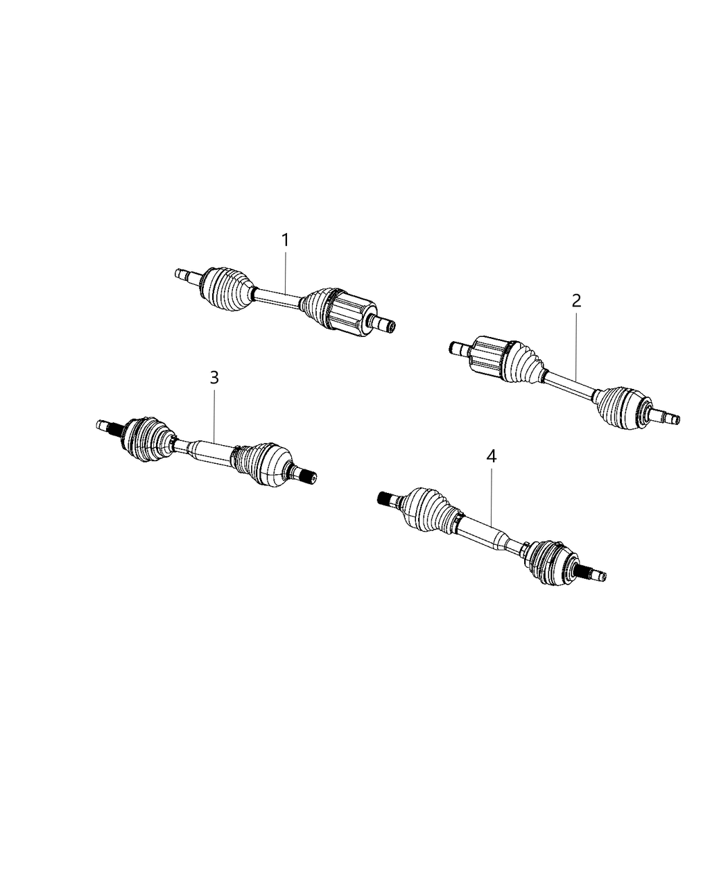 Mopar 68265869AA Axle Half Shaft