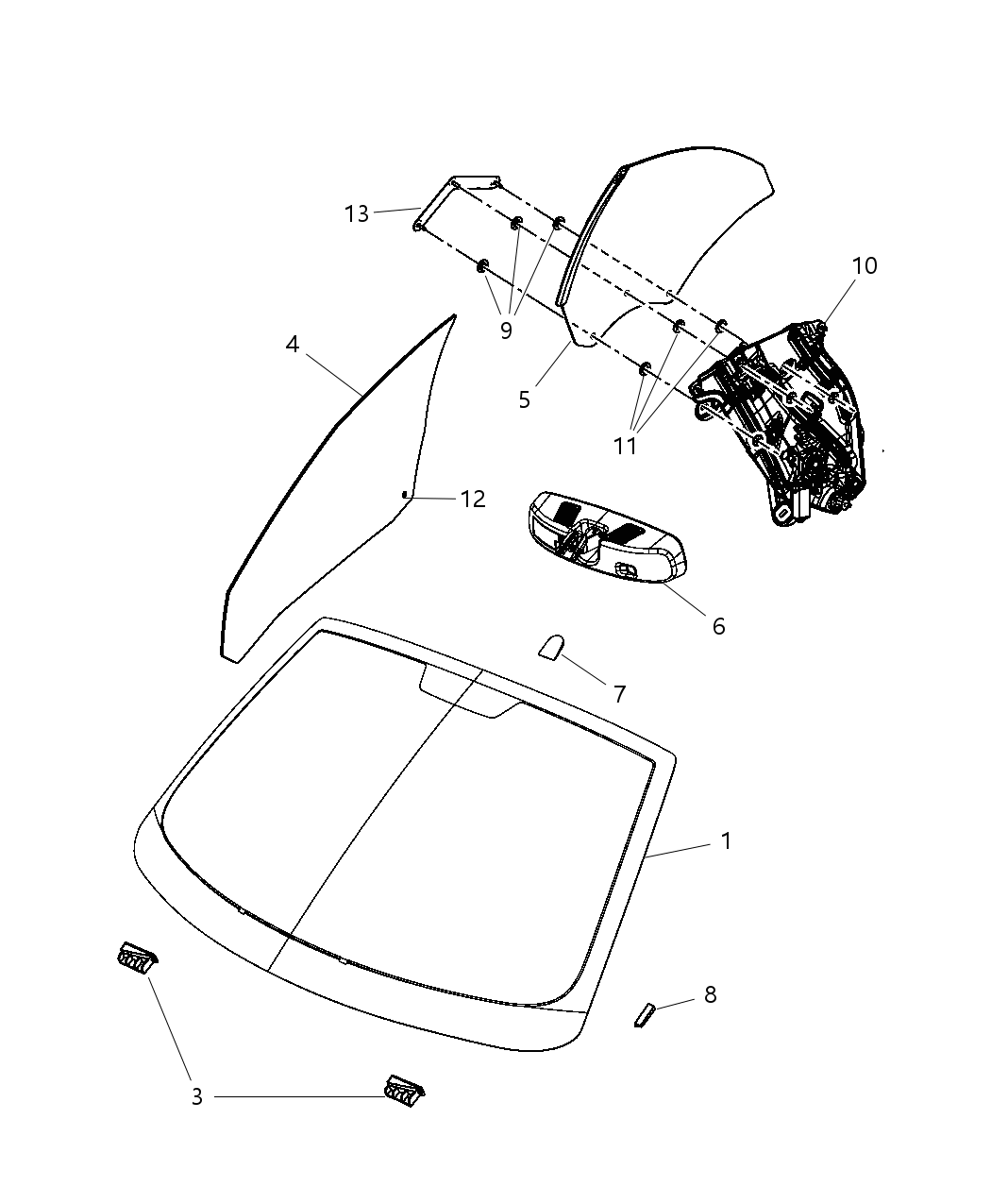 Mopar 5008978AD Glass-Quarter Window