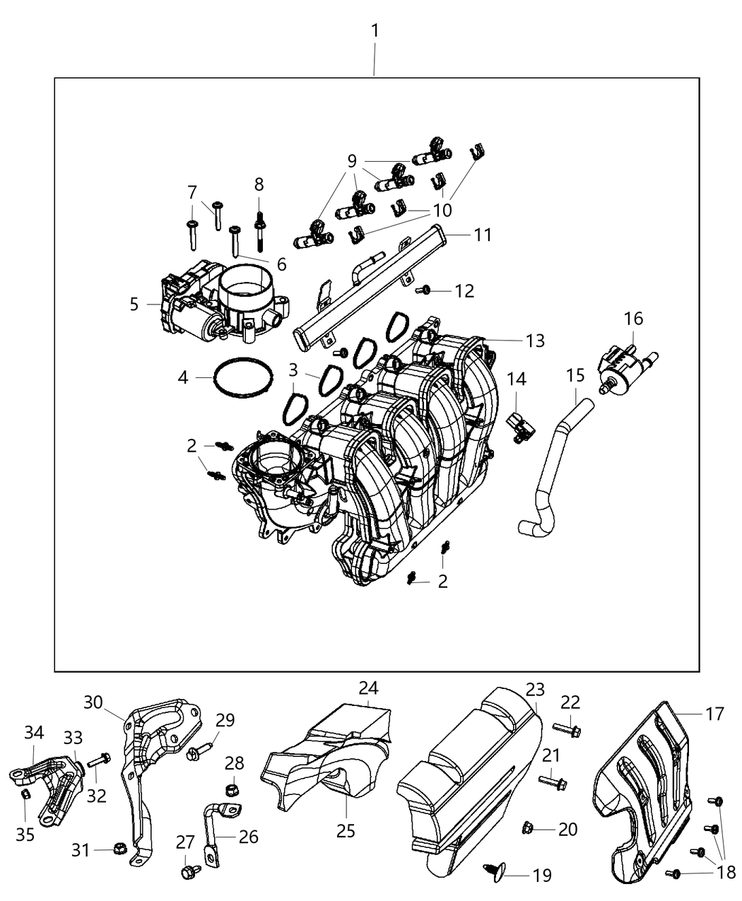 Mopar 5047441AN Engine Intake Manifold Kit