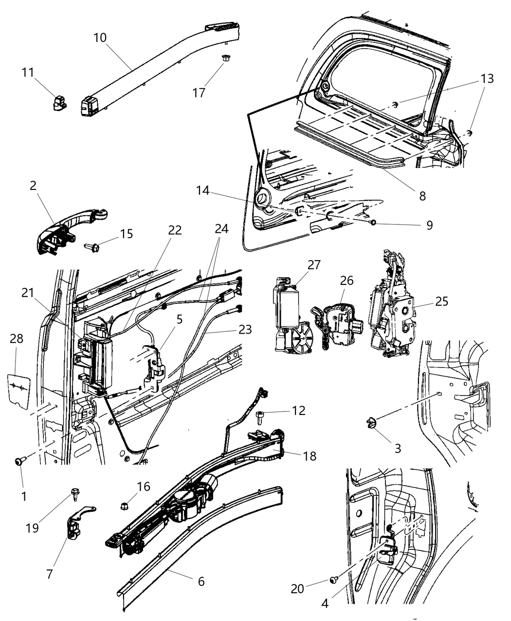 Mopar 68030379AE Sliding Door Latch Assembly