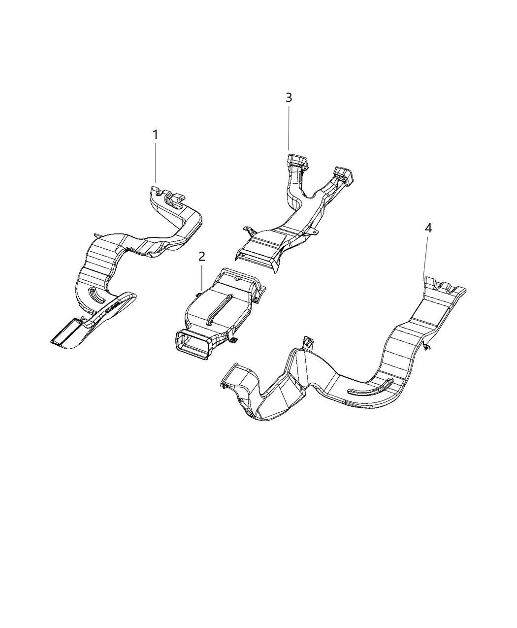 Mopar 68277061AA Duct-Floor