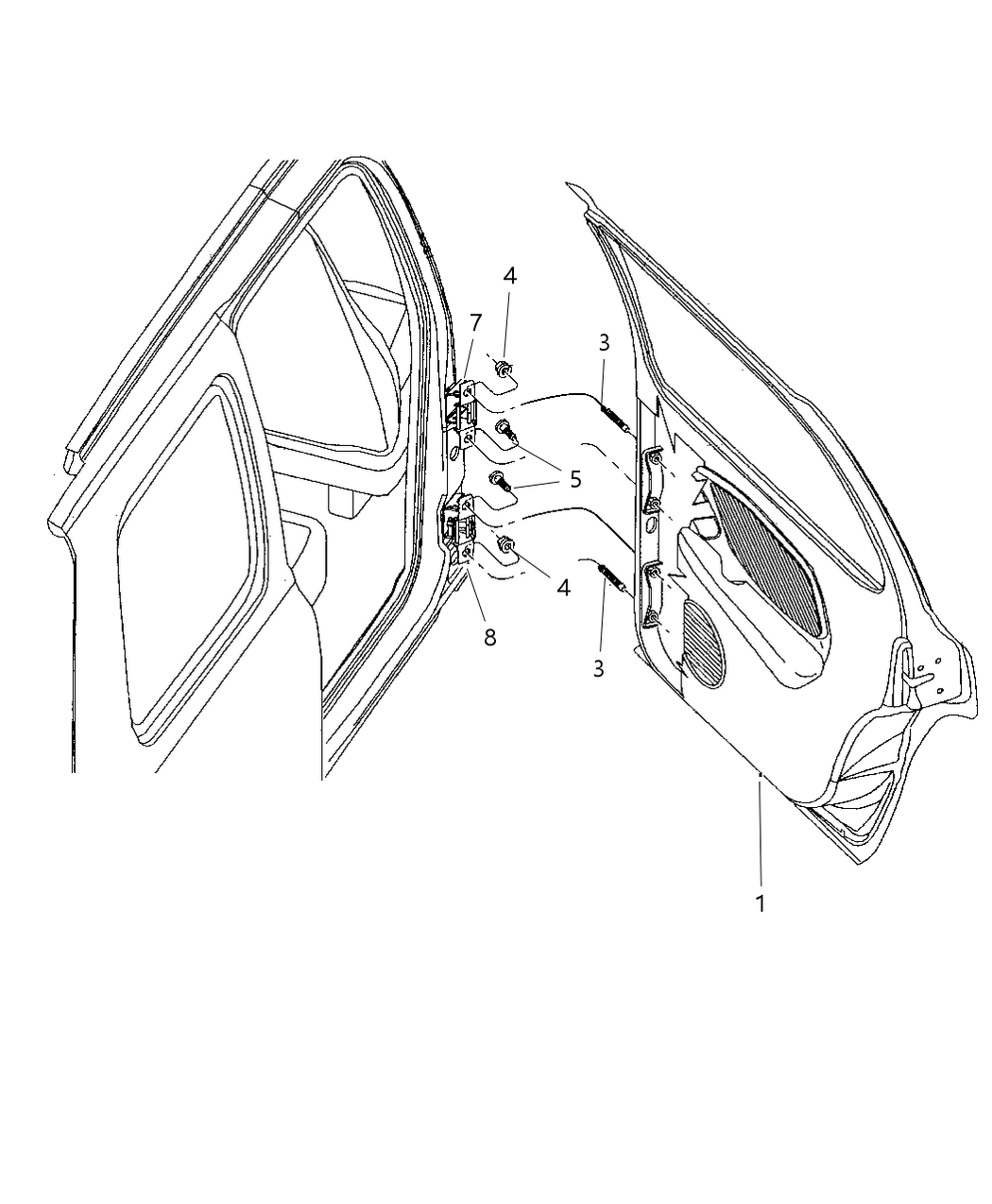 Mopar 55256460AE Door-Rear