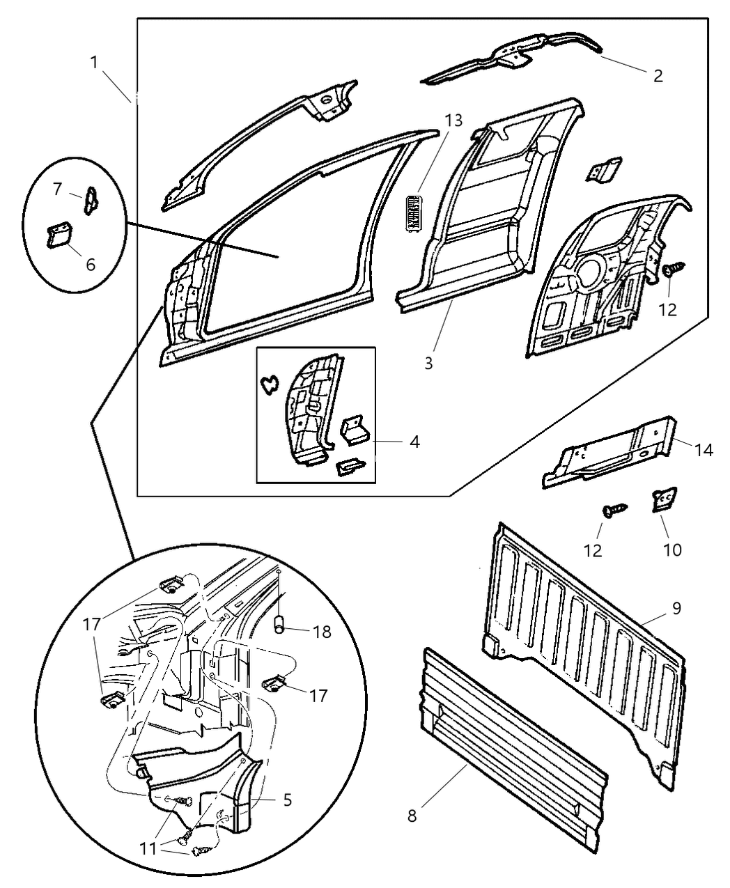 Mopar 4883908AH Panel-Body Side Aperture