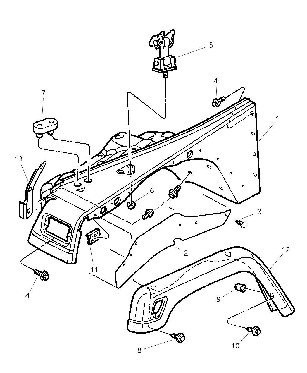 Mopar QP94SG8AB APPLIQUE-Fender