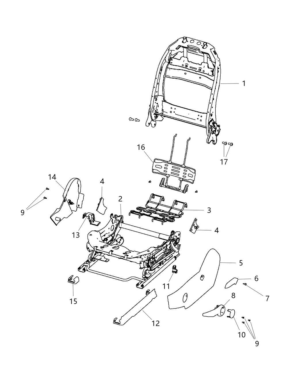 Mopar 5LJ31LA3AA Cover-Seat Track