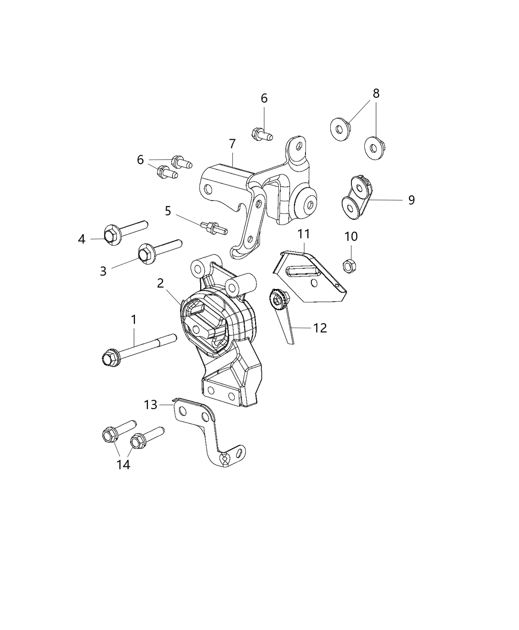 Mopar 68248780AC INSULATOR-Engine Mount