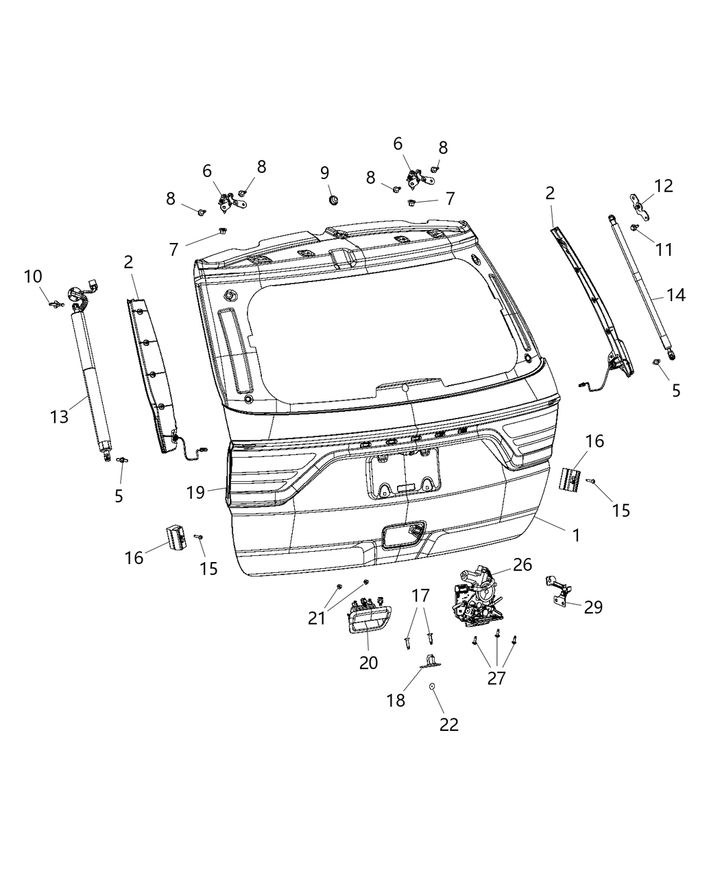 Mopar 1YK38KFSAD Handle-LIFTGATE