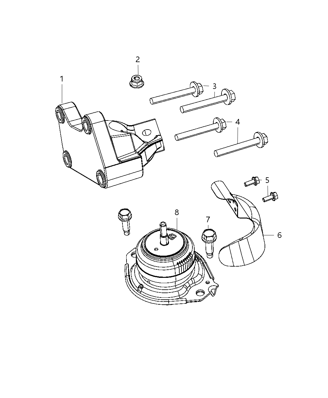 Mopar 52124677AD INSULATOR-Engine Mount