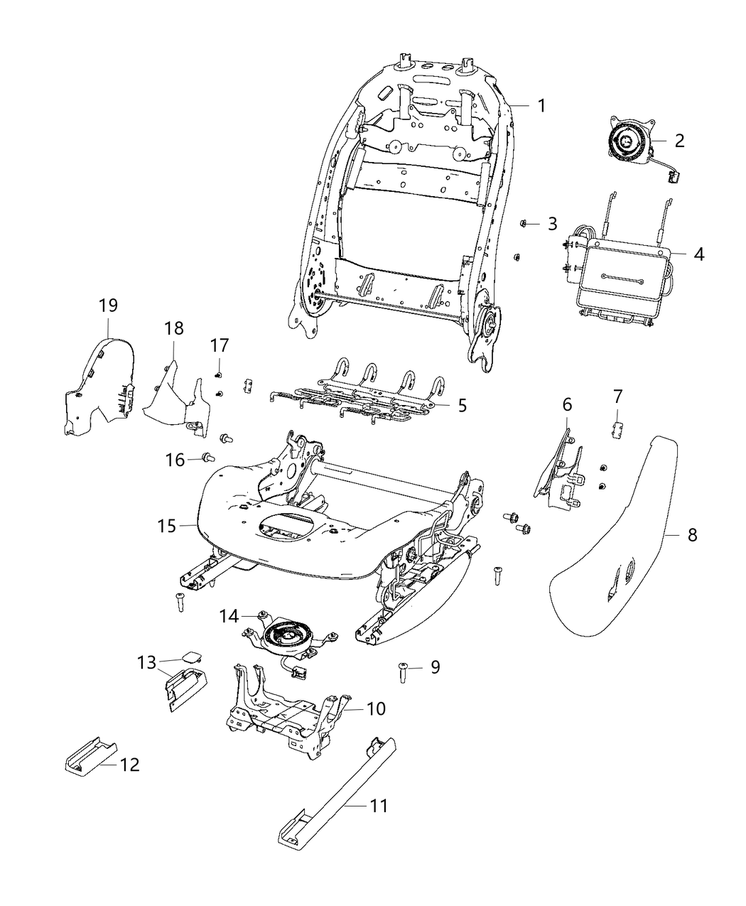 Mopar 68138755AH ADJUSTER-Power Seat