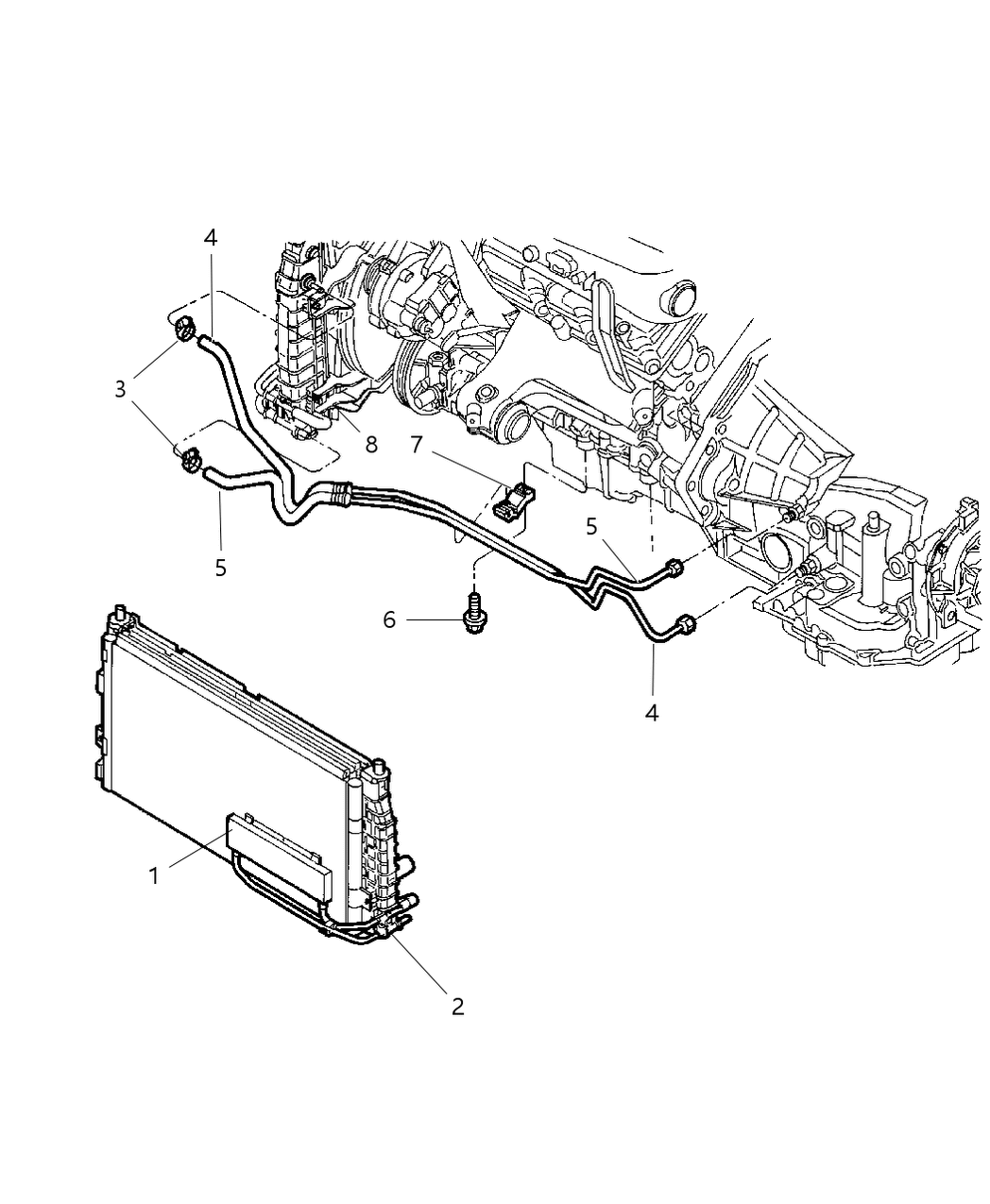 Mopar 4767055AB Tube-Oil Cooler Pressure