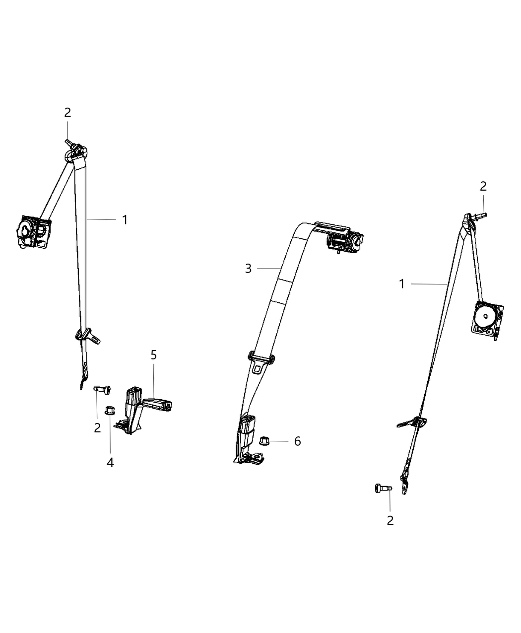 Mopar 5UZ23DX9AB Belt Assembly-RETRACTOR